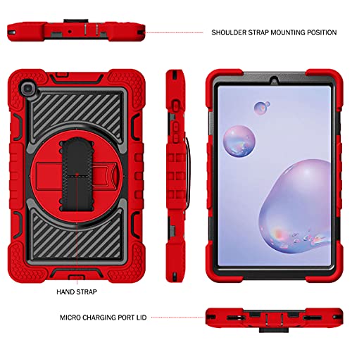 Coque Samsung Tab A 8.4 rotative 360 avec dragonne antichoc