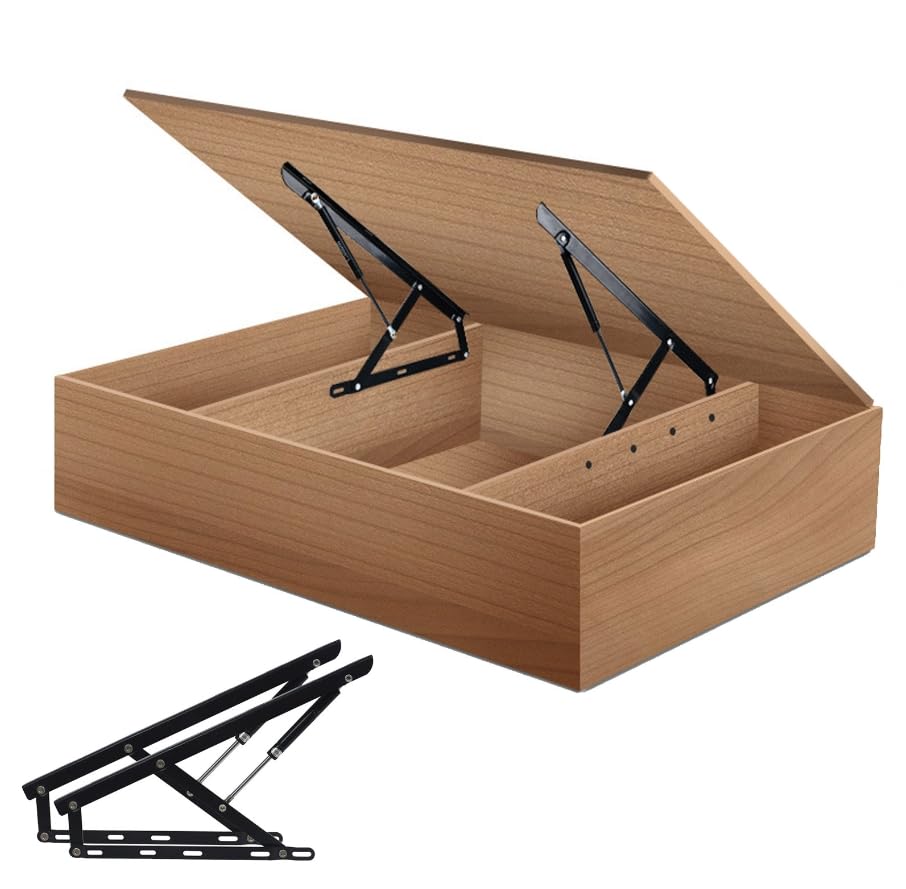 GXXINGIN Kit de elevación de Cama, Juego de 2 Kits de elevación de Cama con resortes de Gas, Mecanismo de elevación de Cama Plegable, Barra de Soporte hidráulica para Cama Tatami, Barra hidráulica de