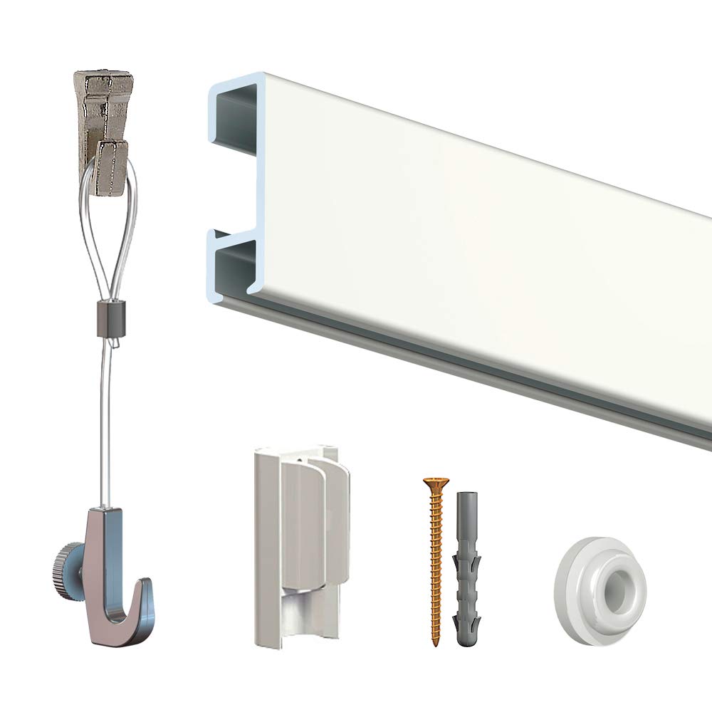 Art & More Galerieschienen-Set, 6 Meter – Premium-Bilderschienen In Silber Für Flexible Wanddekoration