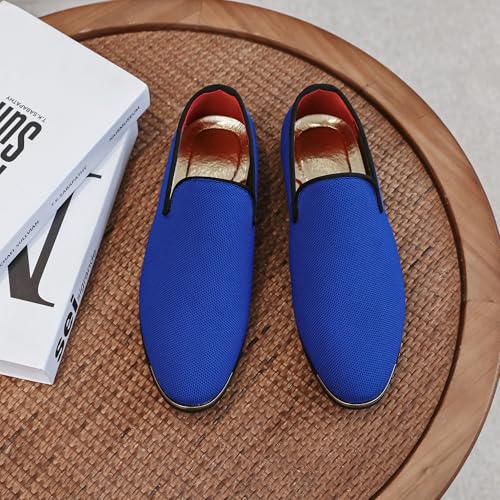 Image of FLQL Men's Luxury Penny Loafer Slip-On Velvet Shoes Party Dancing Shoes Suede Wedding Shoes Plus Size 7-13