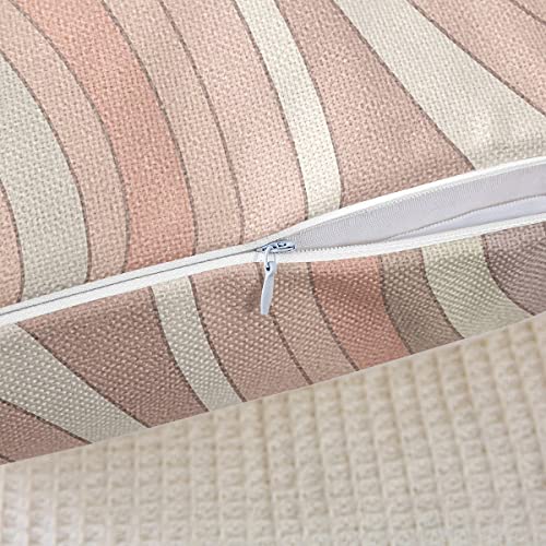 Housses de coussin à motifs géométriques roses aux finitions soignées pour lit - 6