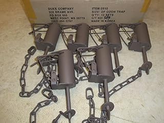 6 Duke Powder Coated Dog Proof Raccoon Traps 0510