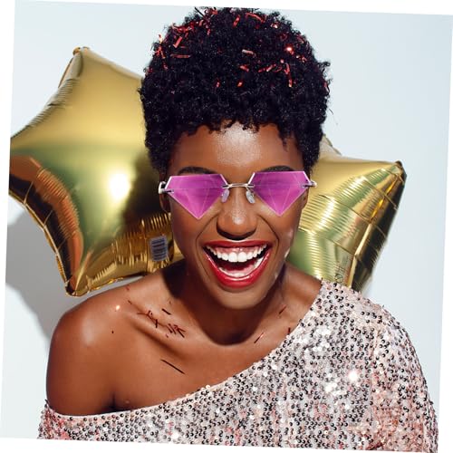 Lunettes en forme de diamant sans monture au style unique pour un look tendance - 7