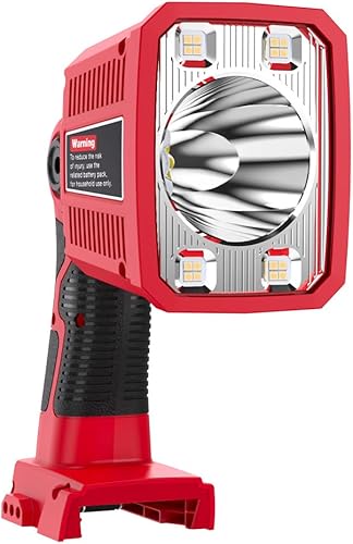 DTEZTECH Luz Milwaukee de 18 W alimentada por Milwaukee M18 batería de iones de litio de 18 V, reflector de linterna de 1250 lm con puerto USB, DTEZTECH Luz Milwaukee de 18 W alimentada por Milwaukee M18 batería de iones de litio de 18 V, reflector de linterna de 1250 lm con puerto USB,