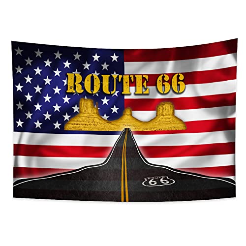 Qinunipoto �^�y�X�g���[ ���[�g66 �č������̕� route66 ���g�� �A�����J�� 200x150cm �A�[�g �f�R���[�V���� ���@�\ ������� �Ǌ|�� �C���e���A ���͋C�]�� ���� �z�|�X�^�[ �r�f�I��c �B�e�p �w�i�z �V�����j�� ���M