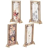 ABOOFAN 1 Juego Mini Pantalla Simulada Divisores Chinos Comercial Accesorios De Fotografía Decoración De La Pantalla Mini Biombos Chinos Miniaturas Biombo De Madera Pliegue Niño Porcelana