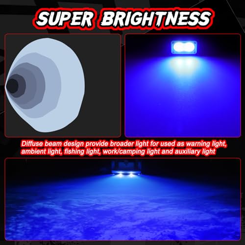Image of Blue LED Pod Lights Hunting Fishing Emergency Signal Lights