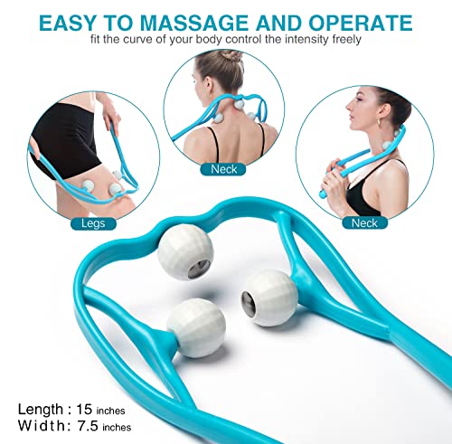 Lyanxinlei Neck Massager, Handheld Shiatsu Deep Tissue Shoulder Massager With Multiple Trigger Points For Pain Relief & Bonus Gift Scalp Massager #TOP3