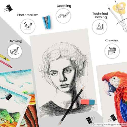 Image of Lakeer A4 Off White Drawing Paper - 100 GSM, 100 Sheets, Smooth Texture, Acid-Free, Ideal for Drawing, Sketching, Painting, Calligraphy, Etc.
