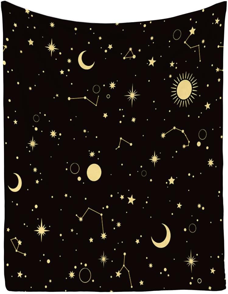 Galaxy Printing Flannel Fleece Bed Blanket Throw Blanket Lightweight Cozy Plush Galaxy Blanket for Bedroom Living Rooms Sofa Couch 50"x60"