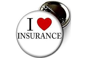 I LOVE INSURANCE Pinback Button 3" Heart