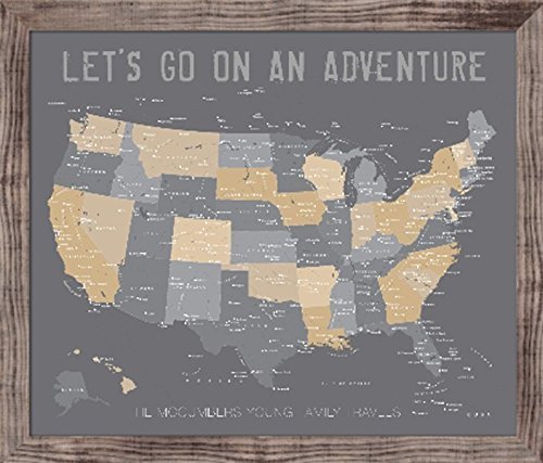 push pin map of usa Amazon Com Push Pin Map Of America 20x24 Inches America Trips push pin map of usa