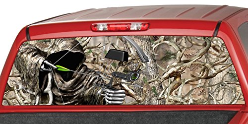 MotorINK Bow Reaper Obliteration Buck Tree Hunting Camo Rear Window Graphic Decal Tint Sticker Truck SUV ute Camouflage (Large 22