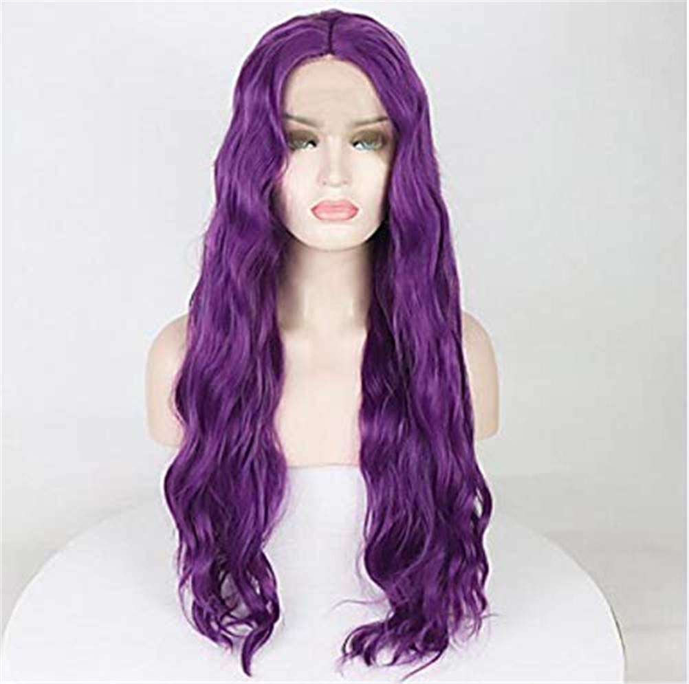 Perruque synthétique lace front violette de 22 pouces pour femme