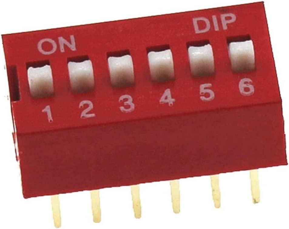 Commutateur de Code Rouge Interrupteur à Bascule DIP Switch 5 Voies Pas 2.54mm