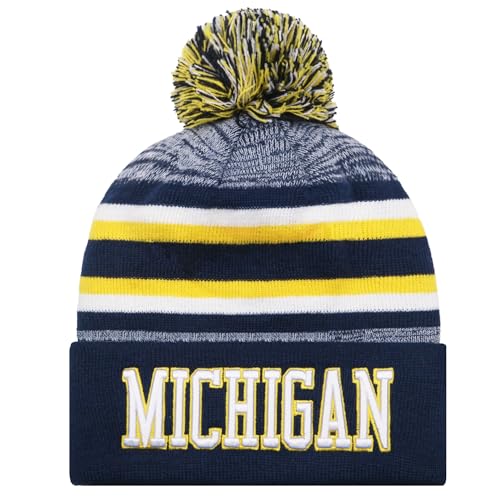Michigan Beanie Hat Winter Knit Men Cuffed Stylish...
