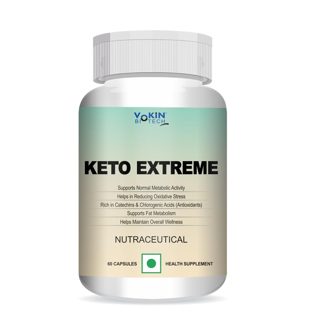 Vokin Biotech Keto Extreme Ketogenic Weight Loss Formula with Garcinia Cambogia Extract Fat Burner | Metabolism Booster (60 Capsules)