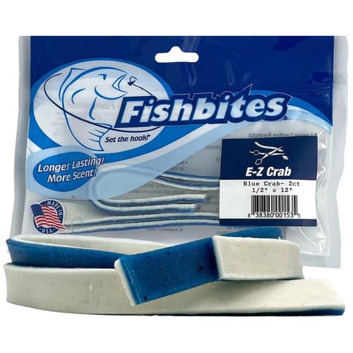 FishBitesE-Z Crab - Blue Crab - 1/2" x 12" - 2 Pack