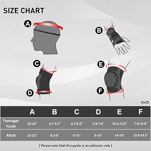 Miniatura 6 de JBM Youth Protective Gear Set, Youth Helmet and Pads, Protection for Beginner to Advanced for Skateboarding, Inline Skates, Roller Skates
