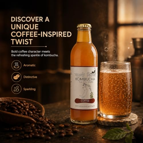 Image of KAALI BILLI Kombucha Coffee, Pack of 2 | Fermented Tea, All Natural, Gut Healthy Drink | 2 x 250ml | Vegan, Preservative free, Low calorie, Low sugar