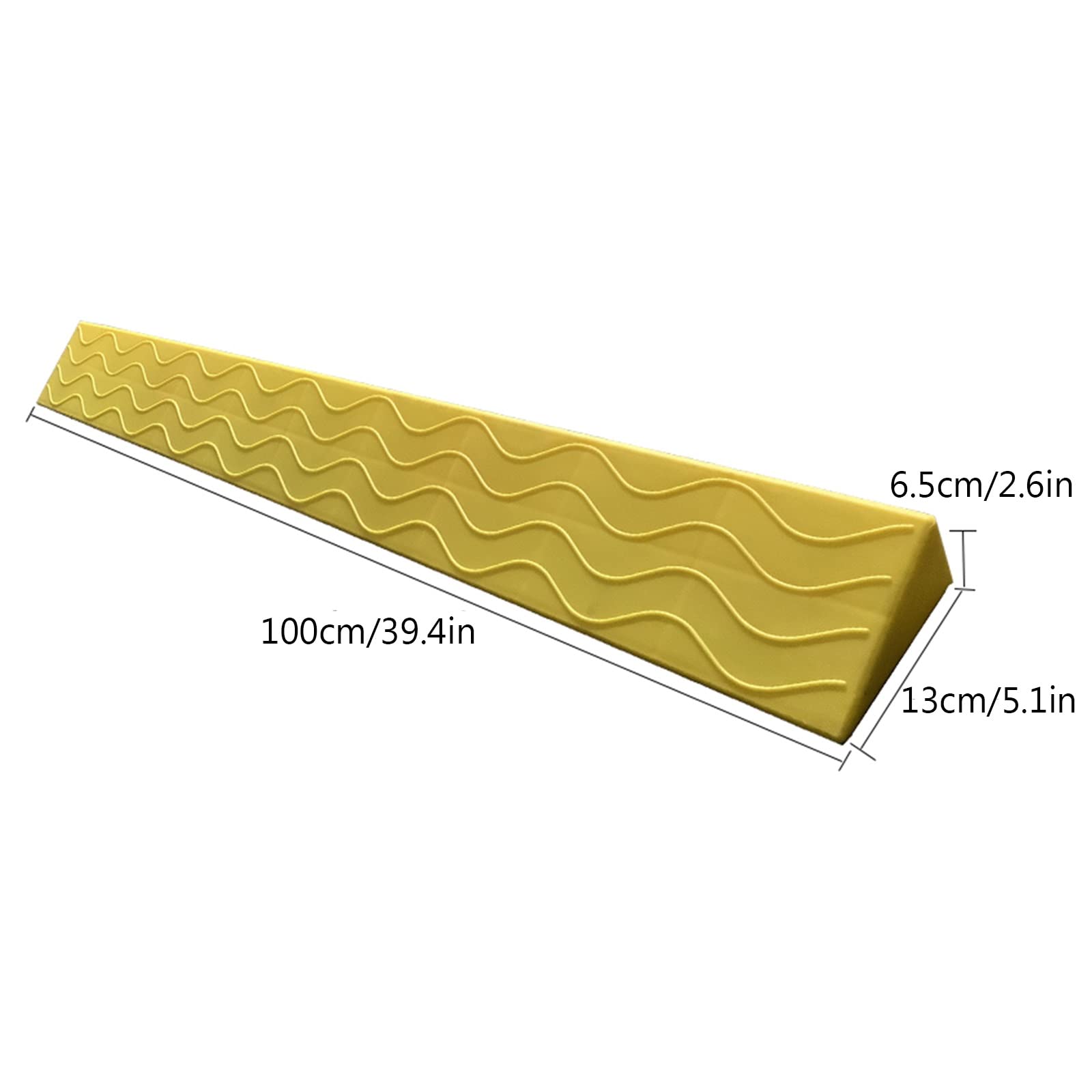 Rampa de umbral Utilizada para umbrales, Puertas y baños, para aeropatines autoequilibrados, sillas eléctricas y Scooters de Movilidad (Color: Amarillo, tamaño: 2.6 in)