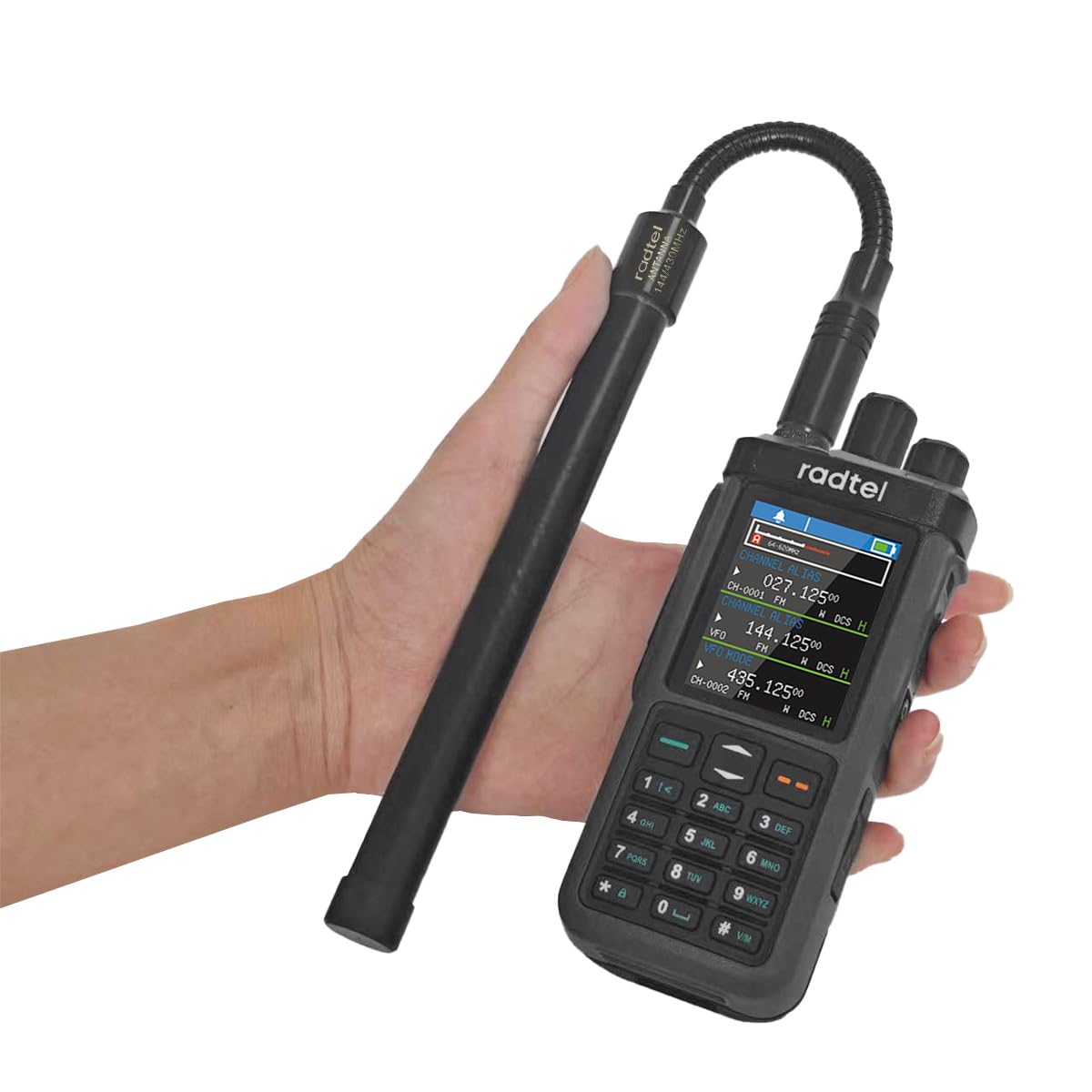 Antena taktyczna Radtel Goose Neck o dużym wzmocnieniu VHF UHF, dwupasmowa, złącze SMA-Female do Radtel RT-860, RT-880, RT-880G, RT-4D, RT-920, RT-950, Baofeng Quansheng K5(8) K6