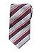 Towergem Extra Long Fashion Tie Silver/Burgundy Stripe XL Men's Jacquard Necktie 63