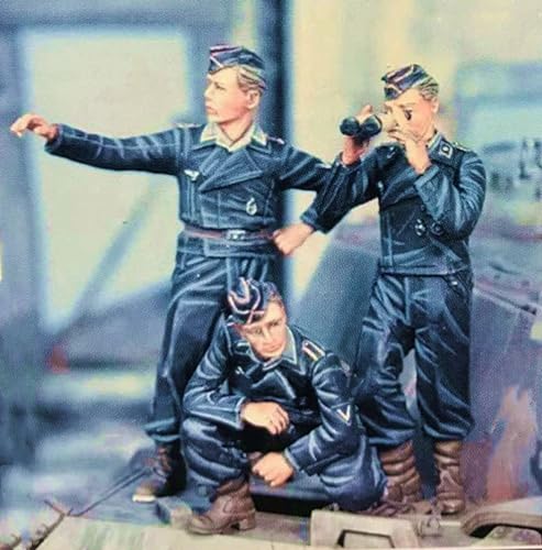 Figurines de soldats en résine 1/35 pour diorama militaire allemand