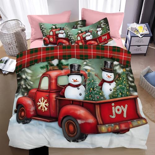 Funda nórdica de fácil cuidado contra arrugas para ropa de cama de Navidad 3