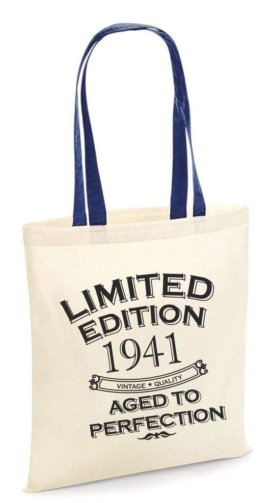 1941 Birthday Gift Present Tote Shopping Bag For Life Cotton Limited Edition Aged To Perfection