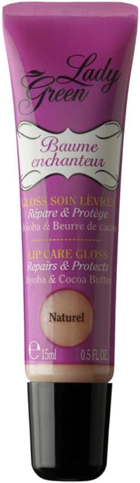 Lady Green Baume Enchanteur Glossy Organic Repairing Lip Balm Natural 15 ml