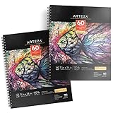 laminas para pintar al oleo principiantes MICRO-PERFORADO - Las hojas de este sketchbook tienen un tamaño de 27,9 x 35,6 cm, encuadernadas en espiral, y las páginas se pueden arrancar con su tamaño real sin dañar tu obra maestra.