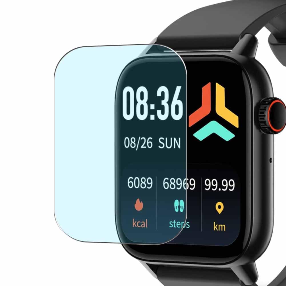 Puccy 3 Pack Anti Blue Light Screen Protector, compatible with LLKBOHA H5 1.85" Smart Watch smartwatch TPU Film Guard （ Not Tempered Glass Protectors ）