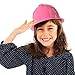 Sumind 48 Packs Construction Party Hats Kids Plastic Worker Helmet Bulk Toy for 3-8 Years Children Dress up Party Supplies(Pink)