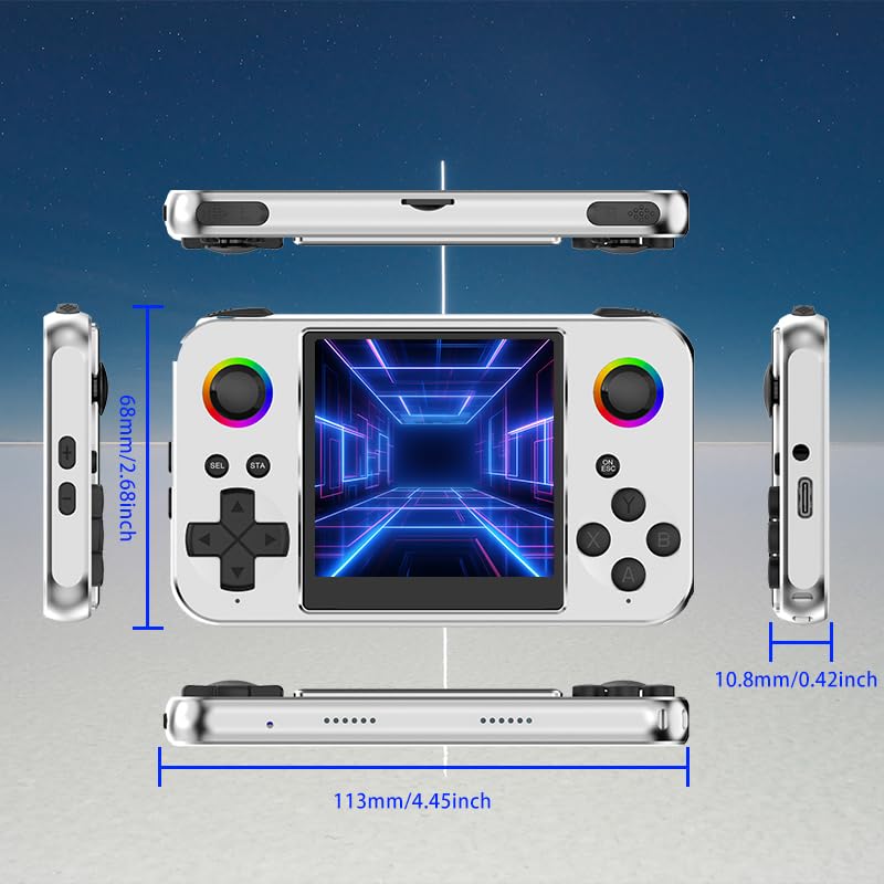 Tragbare Retro-Spielkonsole mit 3,0" IPS HD Display, 2000 mAh Akku & über 6000 klassischen Spielen