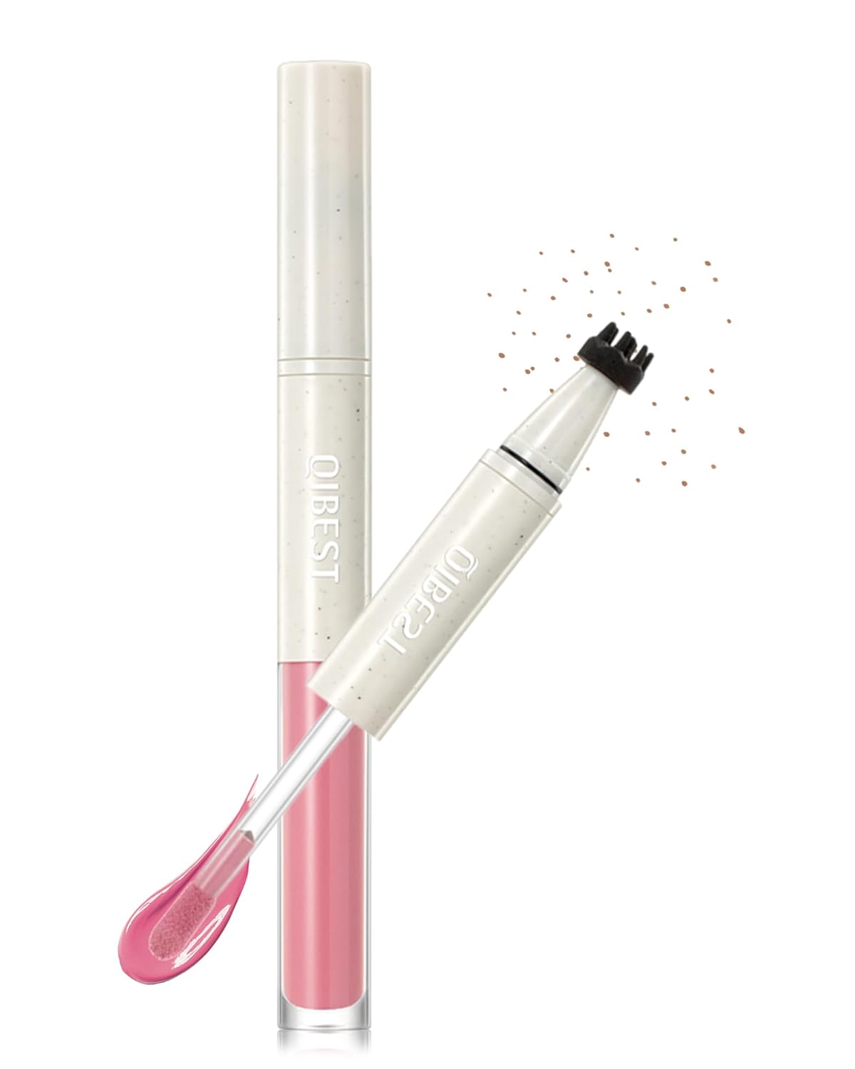 Freckle Blush Pen 2 in 1,Red Brown Freckle Stamp & Soft Matte Nude Pink Liquid Blush for Cheeks,Long Lasting Waterproof, Quick Dry Tint Freckles Face Tattoo Summer Makeup Gift for Women 01