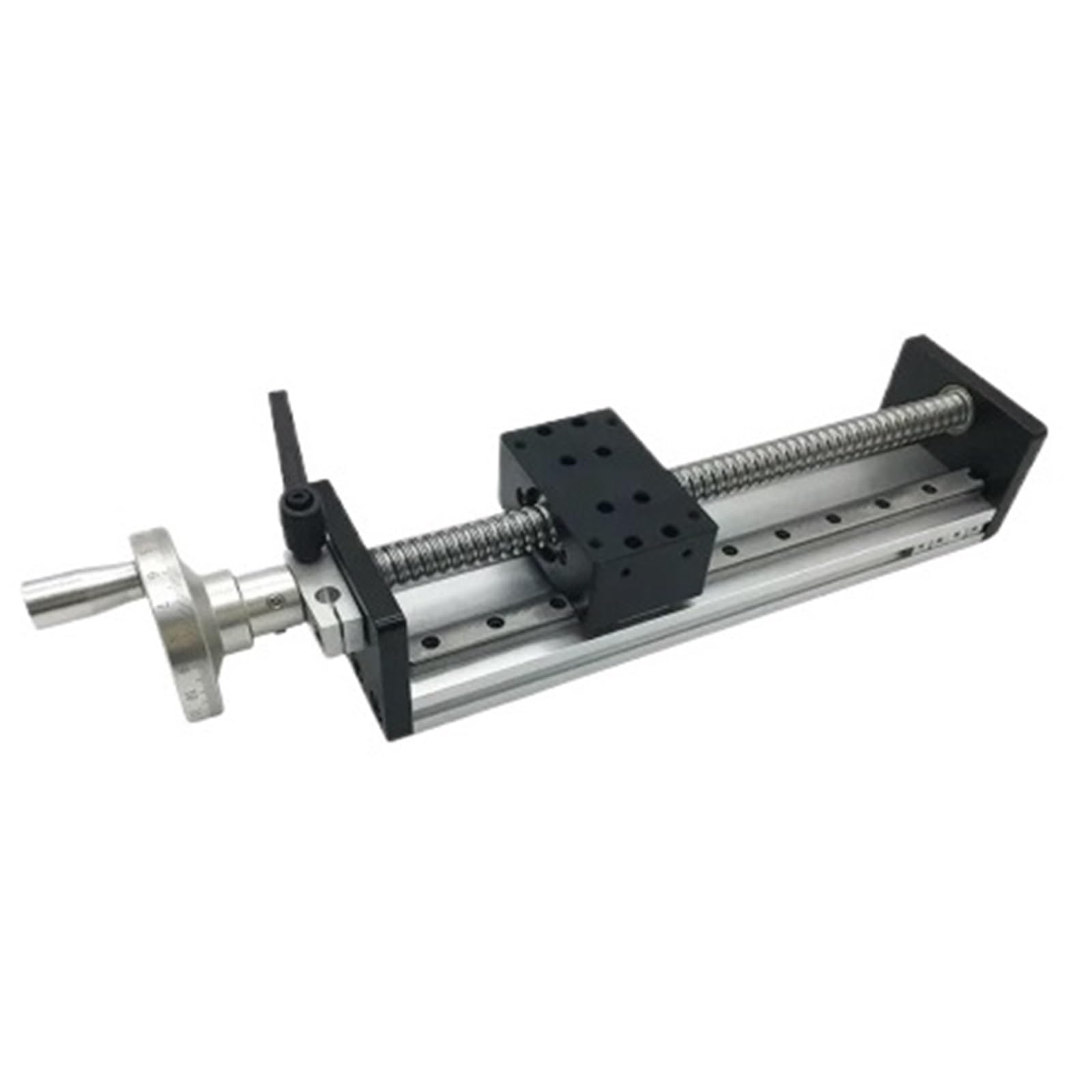 Dual Optical Axis Manual Sliding Table Rail Guide Manual Sliding Table Linear Rail Stage Module SFU1605 C7 Ball Screw with Handwheel 100mm-300mm Stroke(200mm Stroke)