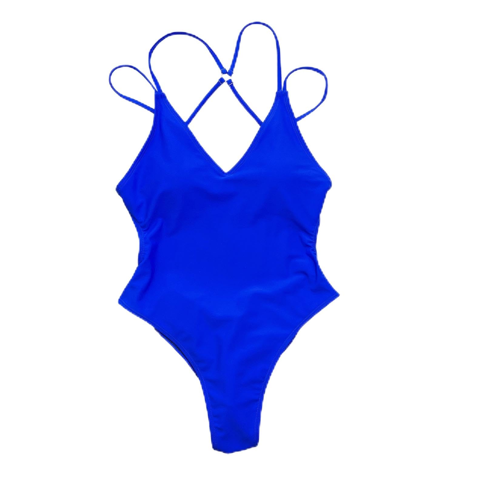 Monokinis Bathing Suit Halter Swimwear Summer Vacation Beach Women Swimsuits L