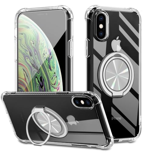 Amazon.co.jp: iPhone XS Max 用 ケース 360°回転スタンド リング付き