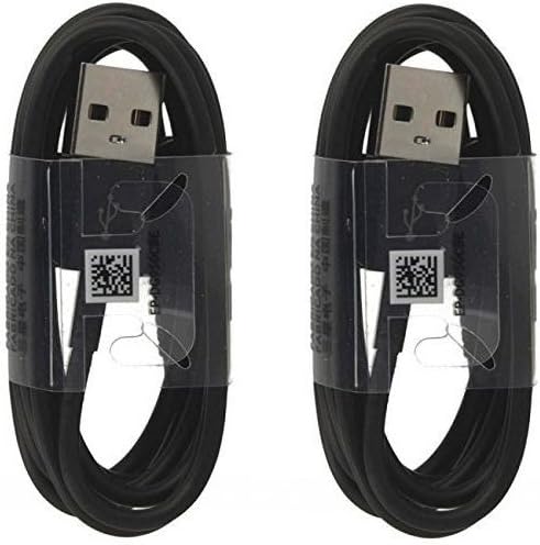Two (2) OEM Samsung USB-C Data Charging Cables for Galaxy S9/S9 Plus/S8/S8+/Note8 - Black EP-DG950CBE- Bulk Packaging