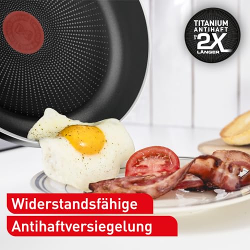 Tefal Bratpfanne 24 cm, Pfanne Antihaftbeschichtung mit Titanpartikeln, Thermo-Signal bei idealer Brattemperatur, spülmaschinengeeignet… – Ansicht 3