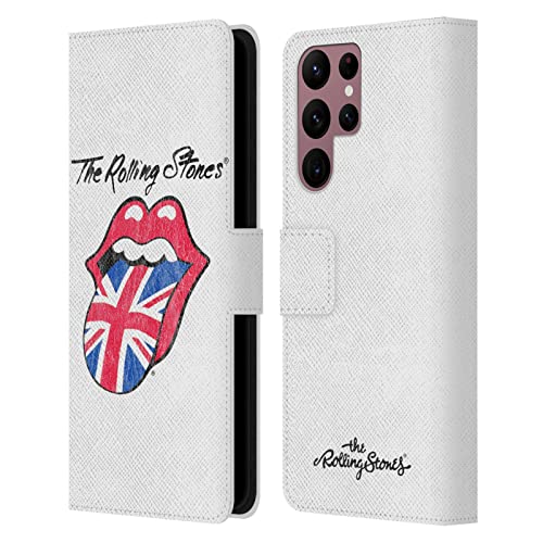 Carcasa de cuero premium de The Rolling Stones para móvil Samsung Galaxy S22 Ultra
