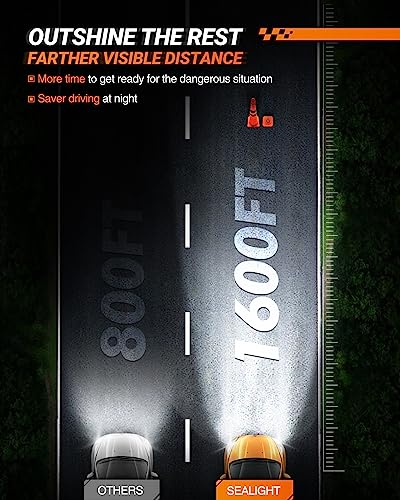 Sealight X2 9007/Hb5 Led Headlight Bulbs 150W 20000 Lumens 600% Brighter 6500K Cool White Hi/Lo Beam Led Light Bulbs With 20000Rpm Turbo Fan, Plug And Play, Ip67, Pack Of 2 #TOP2