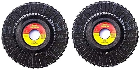 Excel Impex Borit Flexible Flap Wheel for grinding and polishing steel metal, madarase wheel, emire wheel for corner polishing,sand paper wheel 4 inch 120, 220 grit (1 Pcs each for angle grinder)