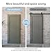 30-47 Inch New Heavy Duty Hidden Sliding Barn Door Hardware and Track, Floating Wall Mounted Invisible Sliding Door Track, Soft Close, Quiet, Easy Install (Can Installed on Doors up to 47 Inch)