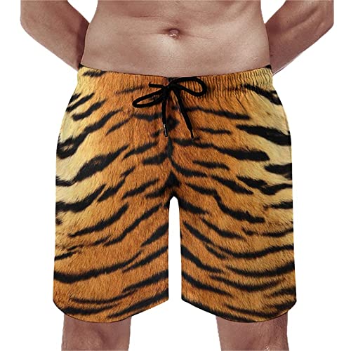 Men's Swim Trunks Bathing Suits Funny Tiger Print Quick Dry Board Shorts2