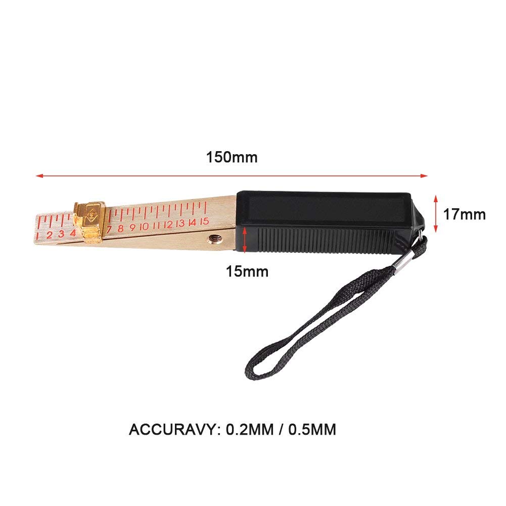 Calibro a Cuneo 1-15 mm, Strumento di Misurazione della Planarità Precisione 0,2mm