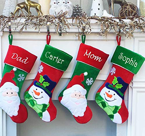 Personalized Christmas Stockings - ( Happy Santa, Personalized ) #TOP4
