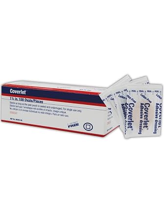 Beiersdorf BEI0303 Coverlet Elastic Cloth Oval Spot Bandage, 1.25", Flesh Pack of 100