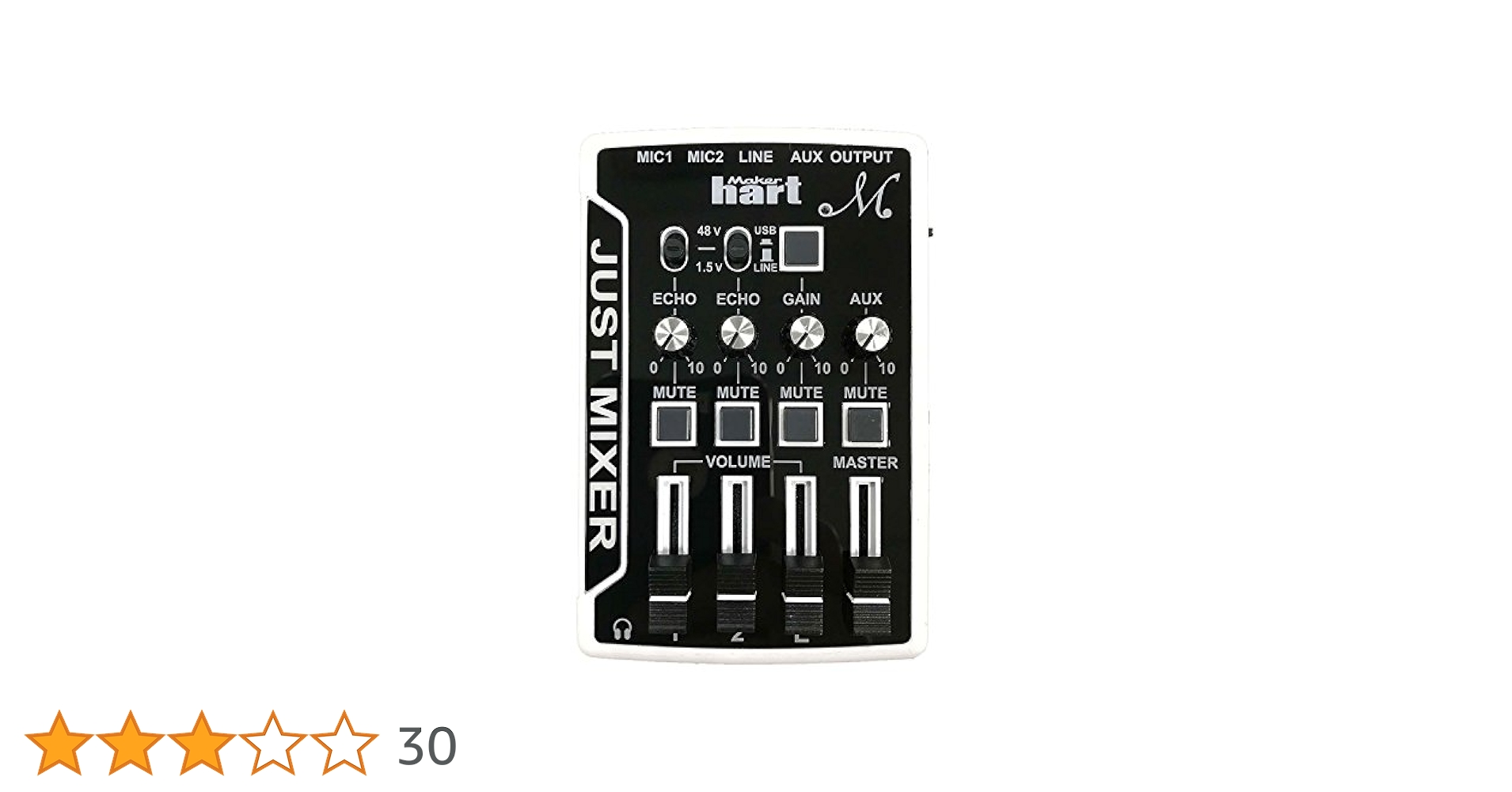 美品！Maker hart Just Mixer M 4チャンネルマイクミキサー Amazon | Maker hart Just Mixer M 4チャンネルマイクミキサー